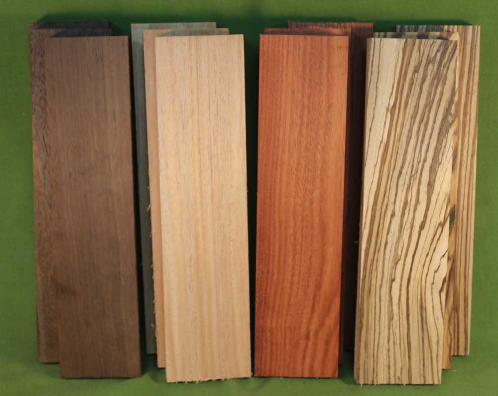 Exotic Wood Craft Pack - 12 Boards 3" x 12" x 7...